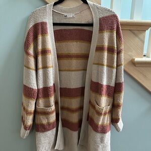 SO Multicolor Striped Cardigan